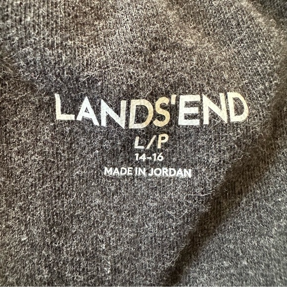 Bundle of 2 Lands’ End Sport Knit Straight Pants Maroon Charcoal Gray LP - Picture 9 of 9